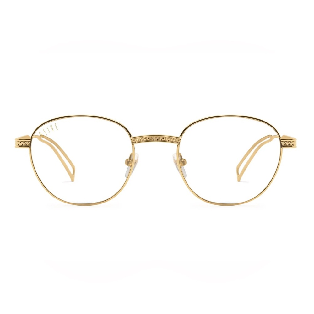 9FIVE DIME 24K GOLD CLEAR LENS GLASSES